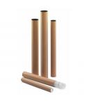Faibo Tubo Portaplanos de Carton con Tapas de Plastico 640X60mm
