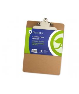 Biskmark Carpeta Sujetapapeles con Base de Madera y Pinza Metalica - Formato Folio