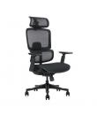 Cromad Senior SE1400 Silla de Oficina - Altura Ajustable con Elevador de Gas de Grado 4 - Reposacabezas y Respaldo Regulables - 