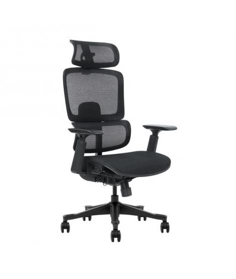 Cromad Senior SE1400 Silla de Oficina - Altura Ajustable con Elevador de Gas de Grado 4 - Reposacabezas y Respaldo Regulables - 