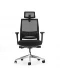 Cromad Senior SE1600 Silla de Oficina - Altura Ajustable con Elevador de Gas de Grado 4 - Soporte Lumbar y Reposacabezas Ajustab