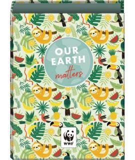 Dohe WWF Tropic Carpeta de 4 Anillas Mixtas de 40mm - Formato Folio - Cubierta en Carton Forrado Plastificado
