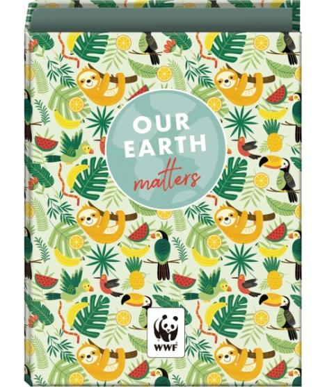 Dohe WWF Tropic Carpeta de 4 Anillas Mixtas de 40mm - Formato Folio - Cubierta en Carton Forrado Plastificado