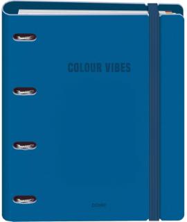 Dohe Colour Vibes Polyfoam Carpeta de 4 Anillas Mixtas de 35mm A4 Recambio 100 Hojas Cuadricula 5mm - Cubierta de Polyfoam 2mm -