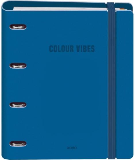 Dohe Colour Vibes Polyfoam Carpeta de 4 Anillas Mixtas de 35mm A4 Recambio 100 Hojas Cuadricula 5mm - Cubierta de Polyfoam 2mm -