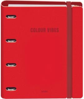 Dohe Colour Vibes Polyfoam Carpeta de 4 Anillas Mixtas de 35mm A4 Recambio 100 Hojas Cuadricula 5mm - Cubierta de Polyfoam 2mm -