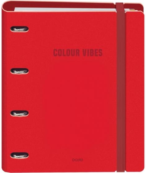 Dohe Colour Vibes Polyfoam Carpeta de 4 Anillas Mixtas de 35mm A4 Recambio 100 Hojas Cuadricula 5mm - Cubierta de Polyfoam 2mm -