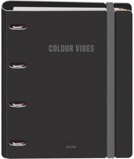Dohe Colour Vibes Polyfoam Carpeta de 4 Anillas Mixtas de 35mm A4 Recambio 100 Hojas Cuadricula 5mm - Cubierta de Polyfoam 2mm -