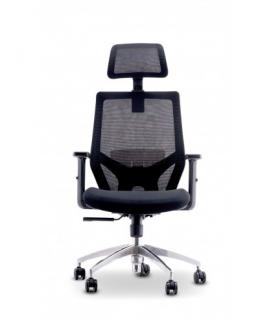 Urban Factory Ergo Silla de Oficina Ergonomica - Soportes Lumbar y Cervical Ajustables - Respaldo de Malla - Ajustable - Color N