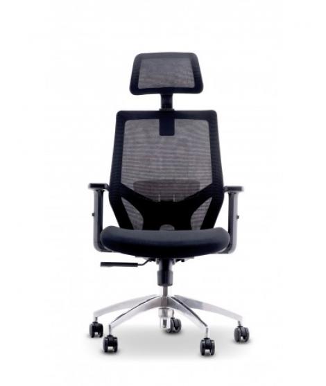 Urban Factory Ergo Silla de Oficina Ergonomica - Soportes Lumbar y Cervical Ajustables - Respaldo de Malla - Ajustable - Color N