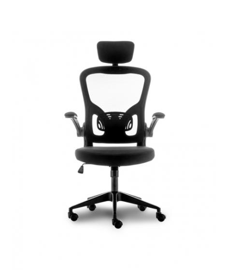 Urban Factory Ergo Silla de Oficina Ergonomica - Soportes Lumbar y Cervical Ajustables - Respaldo de Malla - Ajustable - Color N