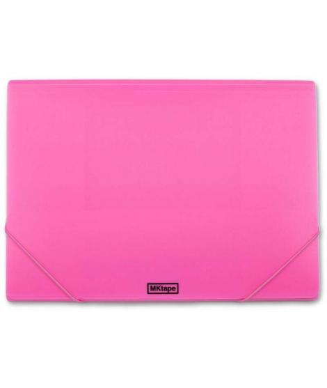 MKtape Carpeta de Solapas Portadocumentos - Cierre de Gomas - Tamaño Folio - Color Rosa