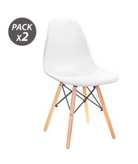 Muvip Pack 2 Sillas Design D100 - Color Blanco