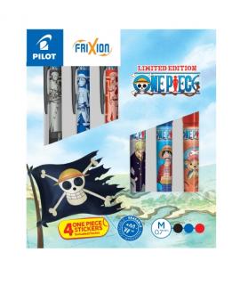 Pilot One Piece Caja Coleccionista con 3 Boligrafos Frixion Ball + 3 Boligrafos Frixion Ball Plus + 4 Stickers de Regalo - Borra