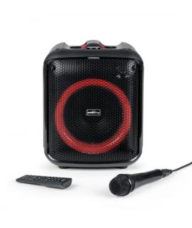 Bigben Altavoz Bluethooth - Microfono con Cable - Efectos de Luz LED - Potencial Musical 200W - Color Negro