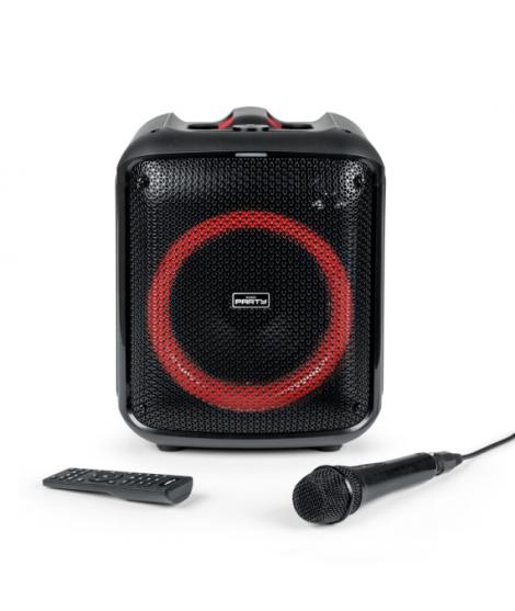 Bigben Altavoz Bluethooth - Microfono con Cable - Efectos de Luz LED - Potencial Musical 200W - Color Negro