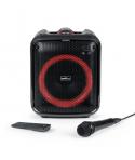 Bigben Altavoz Bluethooth - Microfono con Cable - Efectos de Luz LED - Potencial Musical 200W - Color Negro