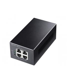 Cudy Inyector Gigabit PoE+/PoE - Potencia hasta 30W - 4 Puertos - Datos y Alimentacion por El Mismo Cable hasta 100m - Carcasa d
