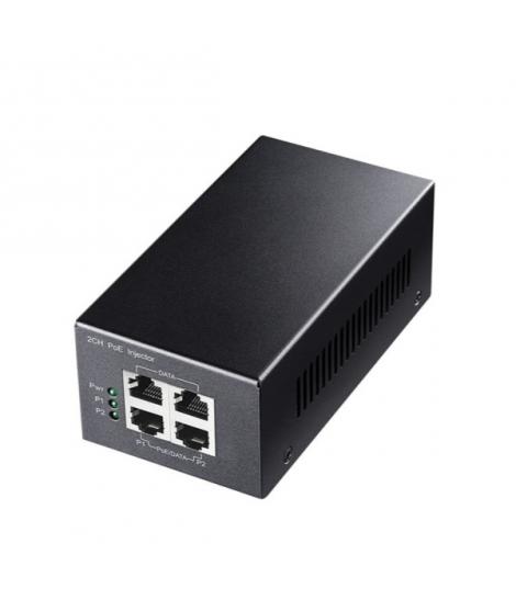 Cudy Inyector Gigabit PoE+/PoE - Potencia hasta 30W - 4 Puertos - Datos y Alimentacion por El Mismo Cable hasta 100m - Carcasa d