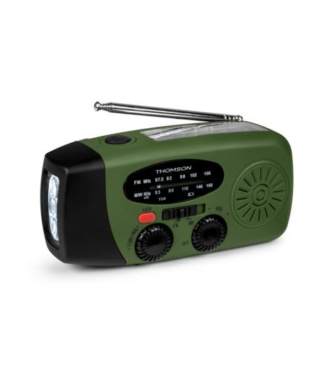 Thomson RT260 Radio - Linterna de Emergencia - Funcion Powerbank - Color Verde