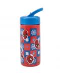 Safta Spider-Man Attack Botella 410ml - PVC Sin BPA - 7.4x17.8x6.4cm - Color Rojo y Azul