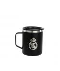 Safta Real Madrid 2ª Equipacion 24/25 Taza de Acero Inoxidable 350ml - Doble Pared con Aislamiento - Base de Silicona - Conserva
