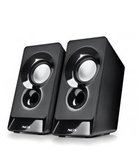 NGS SB210 Altavoces 2.0 12W - Alimentacion por USB - Entrada Jack - Control de Volumen Integrado - Color Negro