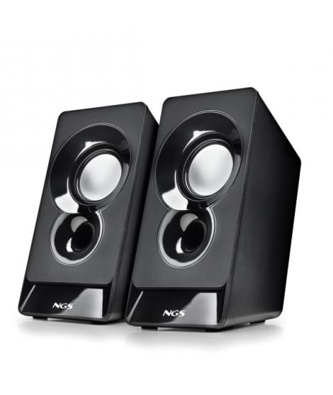 NGS SB210 Altavoces 2.0 12W - Alimentacion por USB - Entrada Jack - Control de Volumen Integrado - Color Negro