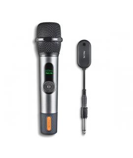 NGS SingerStar Microfono Inalambrico Vocal - Tipo Dinamico - Sonido Potente y Claro - Entrada Jack 3.5 y Adaptador Jack 6.3 - Al