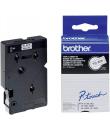 Brother TC201 Cinta Laminada Original para Rotuladora - Texto Negro sobre Fondo Blanco - Ancho 12mm x 7 metros