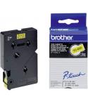 Brother TC601 Cinta Laminada Original para Rotuladora - Texto Negro sobre Fondo Amarillo - Ancho 12mm x 7 metros
