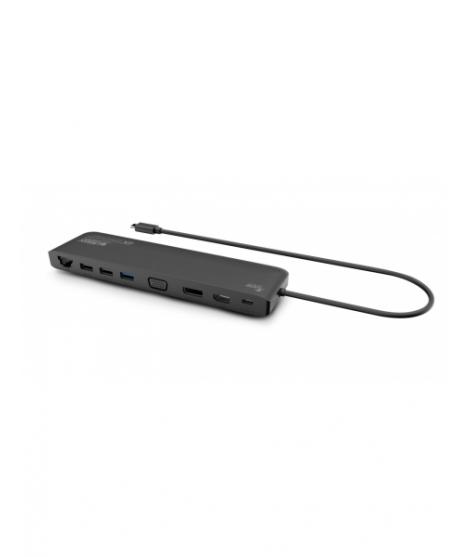 Urban Factory Hubee HUB 12 en 1 - USB-C Macho - DisplayPort/USB-C/USB-A/HDMI/SD/MSD/JACK 3.5mm/RJ45/VGA Hembra - Multi Pantalla 