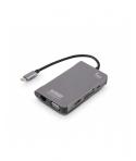 Urban Factory Hubee Plus HUB 10 en 1 - USB-C Macho - Hembra: USB-C/USB-A/HDMI/SD/MSD/JACK 3.5mm/RJ45/VGA Hembra - Color Gris Met