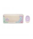 FR-TEC Tanooki Cozy Pack de Teclado Inalambrico Bluetooth y 2.4GHz + Raton Inalambrico Bluetooth y 2.4GHz 1600dpi, 3 Botones, Us