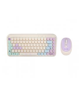 FR-TEC Tanooki Cozy Pack de Teclado Inalambrico Bluetooth y 2.4GHz + Raton Inalambrico Bluetooth y 2.4GHz 1600dpi, 3 Botones, Us