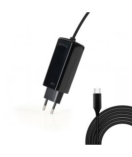 Tooq Cargador de Portatil GaN USB-C/PD 65W - Cable de 1.80m - Color Negro