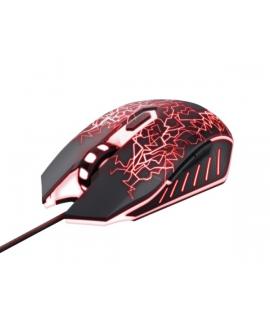 Trust Raton Gaming USB - 4000dpi - 6 Botones - Iluminacion LED - Uso Ambidiestro - Color Negro