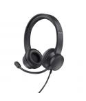 Trust Auriculares con Cable para Portatil - Microfono Ajustable - Diadema Ajustable - Control de Volumen - Color Negro