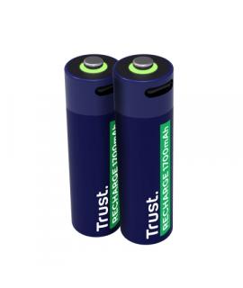 Trust Pack de 2 Pilas Recargables 1700 mAh AA