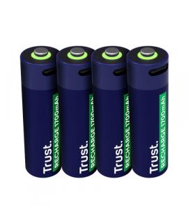 Trust Pack de 4 Pilas Recargables 1700 mAh AA