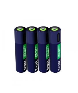 Trust Pack de 4 Pilas Recargables 500 mAh AAA