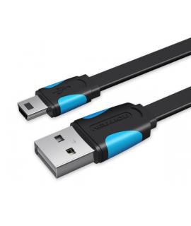 Vention Cable USB 2.0 Macho a Mini USB Macho - 2m - Plano - Color Negro
