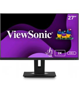 ViewSonic VG2756-2K Monitor LED 27" IPS QHD 2K HDR - Respuesta 14ms - Altavoces 2W - 16:9 - Ajustable en Altura, Giratorio e Inc