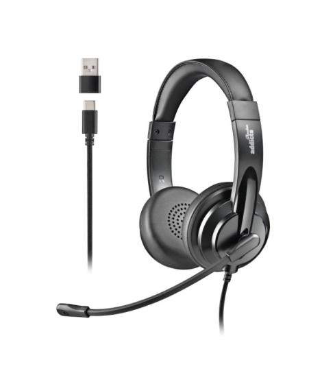 NGS VOX605-C Auriculares USB-C con Microfono - Microfono Regulable y Flexible - Almohadillas y Diadema Acolchadas - Diadema Ajus