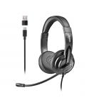 NGS VOX605-C Auriculares USB-C con Microfono - Microfono Regulable y Flexible - Almohadillas y Diadema Acolchadas - Diadema Ajus