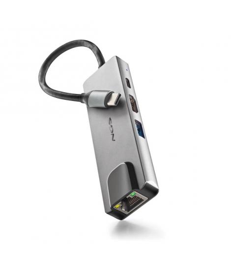 NGS Wonder Dock Supra 4 en 1 Hub USB-C - 1x USB 3.0, 1x USB-C PD 100W, 1x HDMI, 1x RJ45 - Admite Resoluciones Maximas de 4K a 30