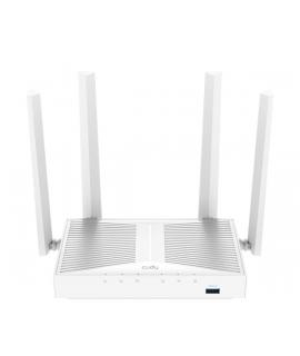 Cudy Router WiFi Mesh Gigabit AC1200 - Velocidad hasta 1000Mbps - 5 Puertos - 4 Antenas Fijas de 5dBi - USB 3.0 - Color Blanco