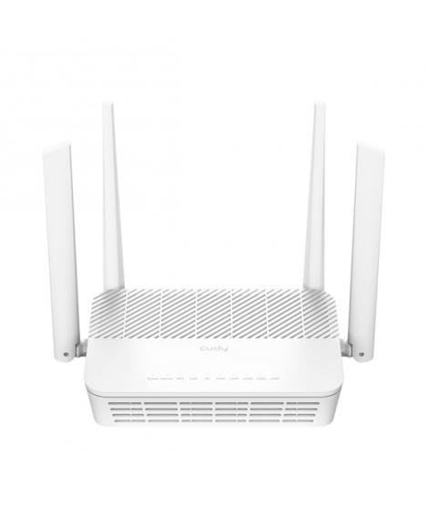 Cudy Router WiFi 6 Mesh Gigabit Dual Band AX3000 - Velocidad hasta 1000Mbps - 5 Puertos - 4 Antenas Fijas de 5dBi - Tecnologia M