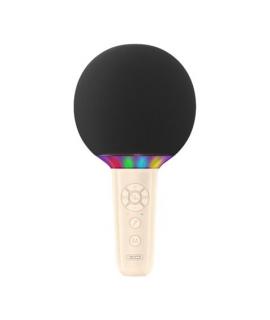 XO BE50 Microfono Inalambrico - Karaoke - 5W - Bluetooth 5.3 - Iluminacion LED - Autonomia Máxima 3h - Color Beige