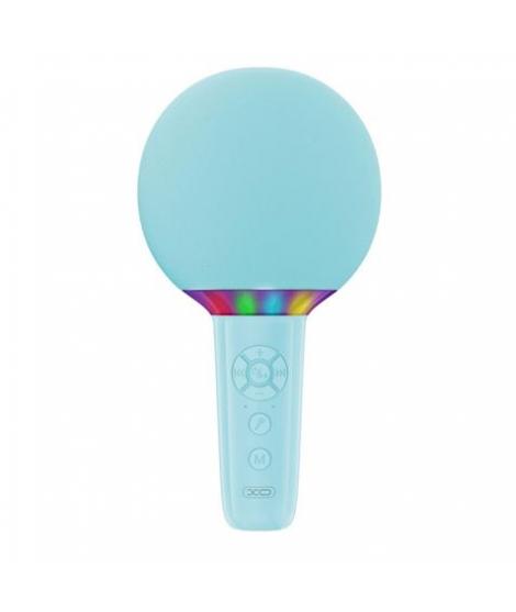 XO BE50 Microfono Inalambrico - Karaoke - 5W - Bluetooth 5.3 - Iluminacion LED - Autonomia Máxima 3h - Color Azul